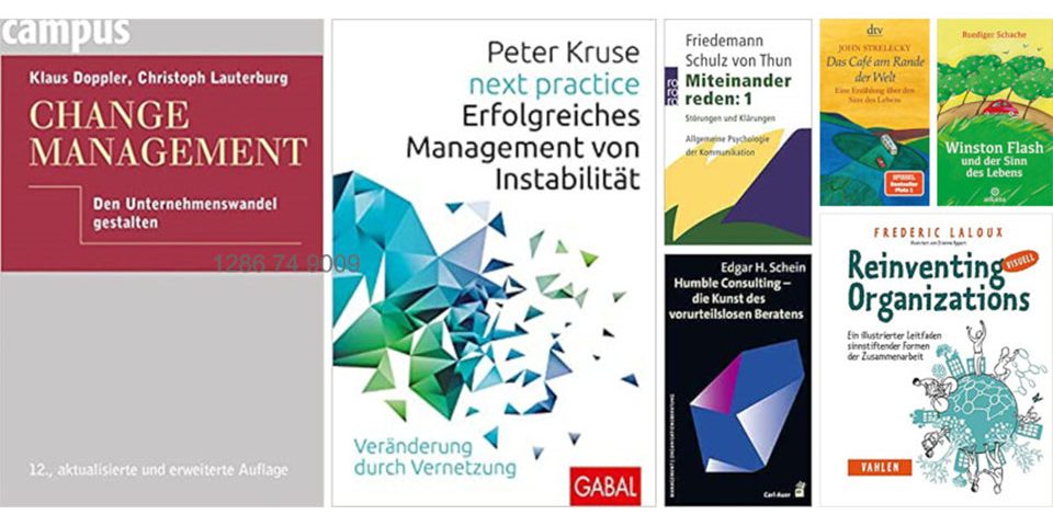 Collage von sieben Büchern, die im Artikel vorgestellt werden.