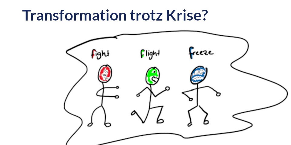 Bild, das die Typen in Krisensituation darstellt. Fight, Flight & Freeze
